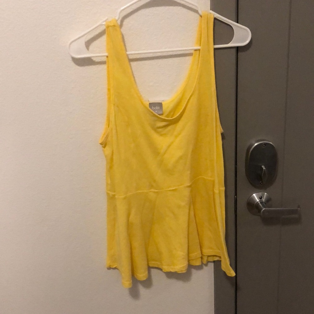 Yellow peplum top